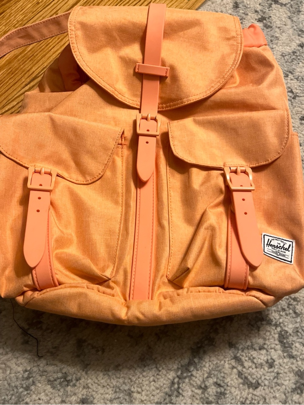 Herschel Supply Company Peach/Orange Canvas Rucksack Backpack mini